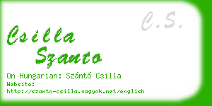 csilla szanto business card