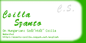 csilla szanto business card